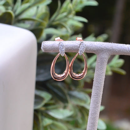 14kR/W .07cttw Diamond Dangle Earring SC22009278