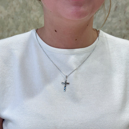 SS 24.5mm Cross Necklace SNF56MN