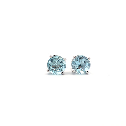 14kW 1.66cttw Aquamarine Stud TEA2227CAQ