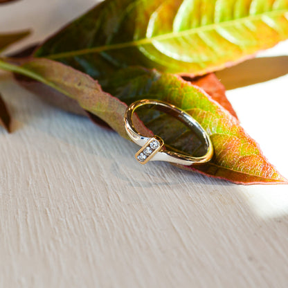 SS/YG .09cttw Diamond Aurora Ring RI82240D-8