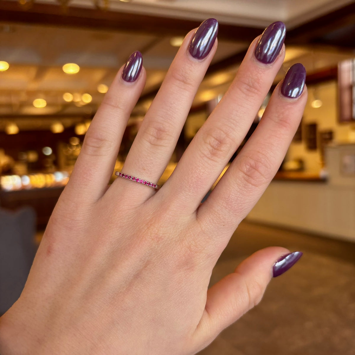 SS Stackable LAB Ruby Ring 689237