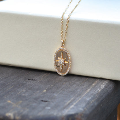 14kY .18cttw Diamond North Star Necklace SC55026882