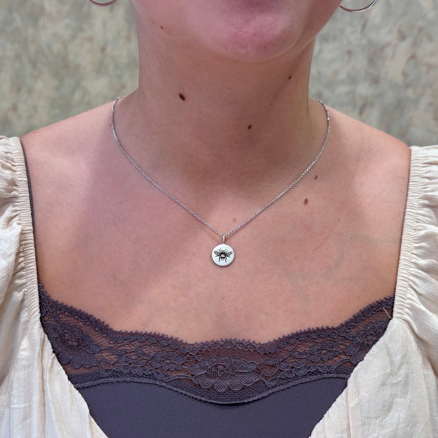SS 13mm Bee Pendant