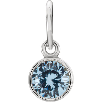 SS Imitation Aquamarine Charm 86179