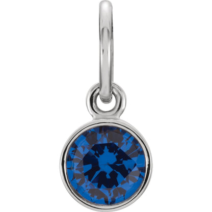 SS Imitation Sapphire Charm 86179