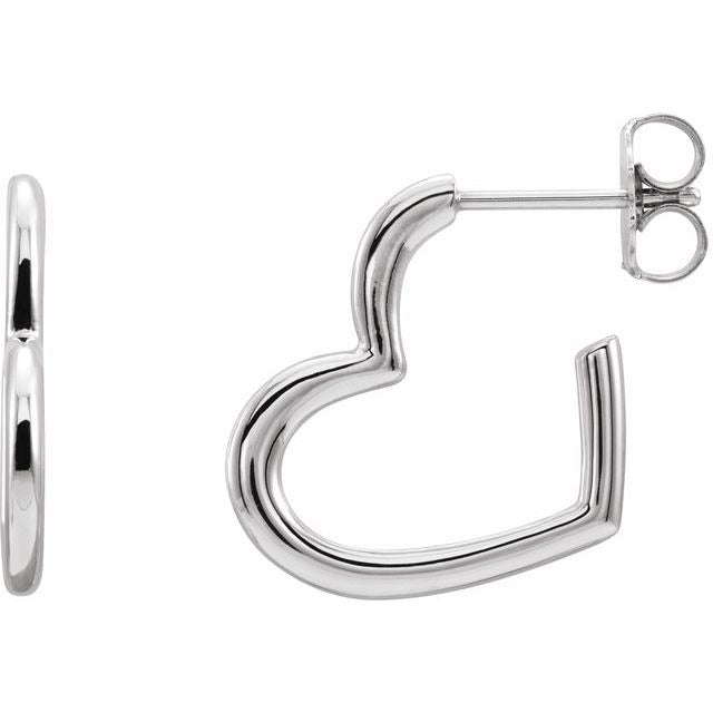 SS Heart Hoop Earring 87040