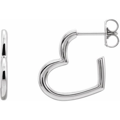 SS Heart Hoop Earring 87040