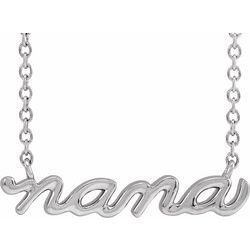 SS Nana Script Necklace 87746