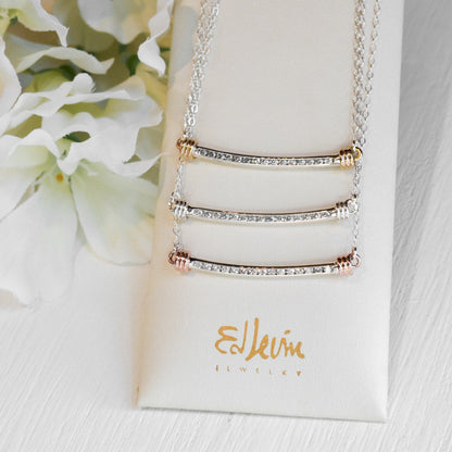 SS/YG .30cttw Dia Signature Necklace NE16642D-18