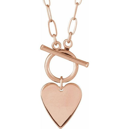 14kR Heart Toggle Necklace 88593-18
