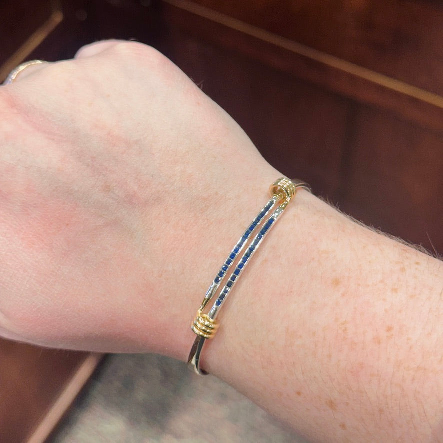 SS/YG .60cttw Sapphire Signature Bracelet BR16642D - LM