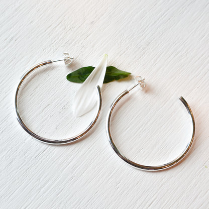 SS 45mm Tube Hoop Earring 689095
