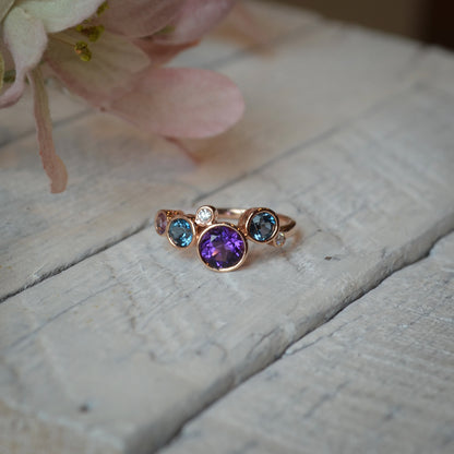 14kR 1.33cttw LBT & Amy .05cttw Dia Ring D5819