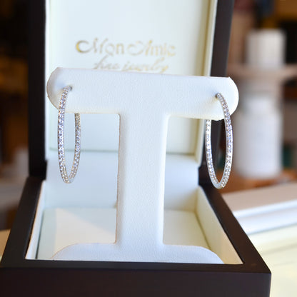 14kW .96cttw Diamond Hoop E0674