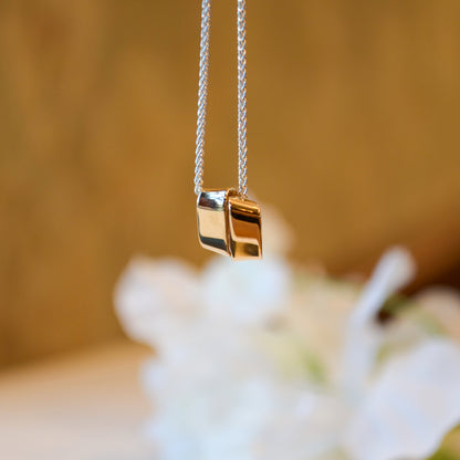 SS/YG Love Knot Necklace PE68042-18