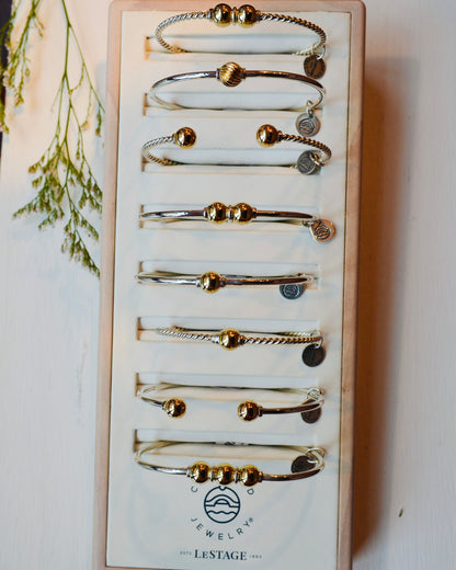 SS/YG Cuff Bracelet ZB5410-70