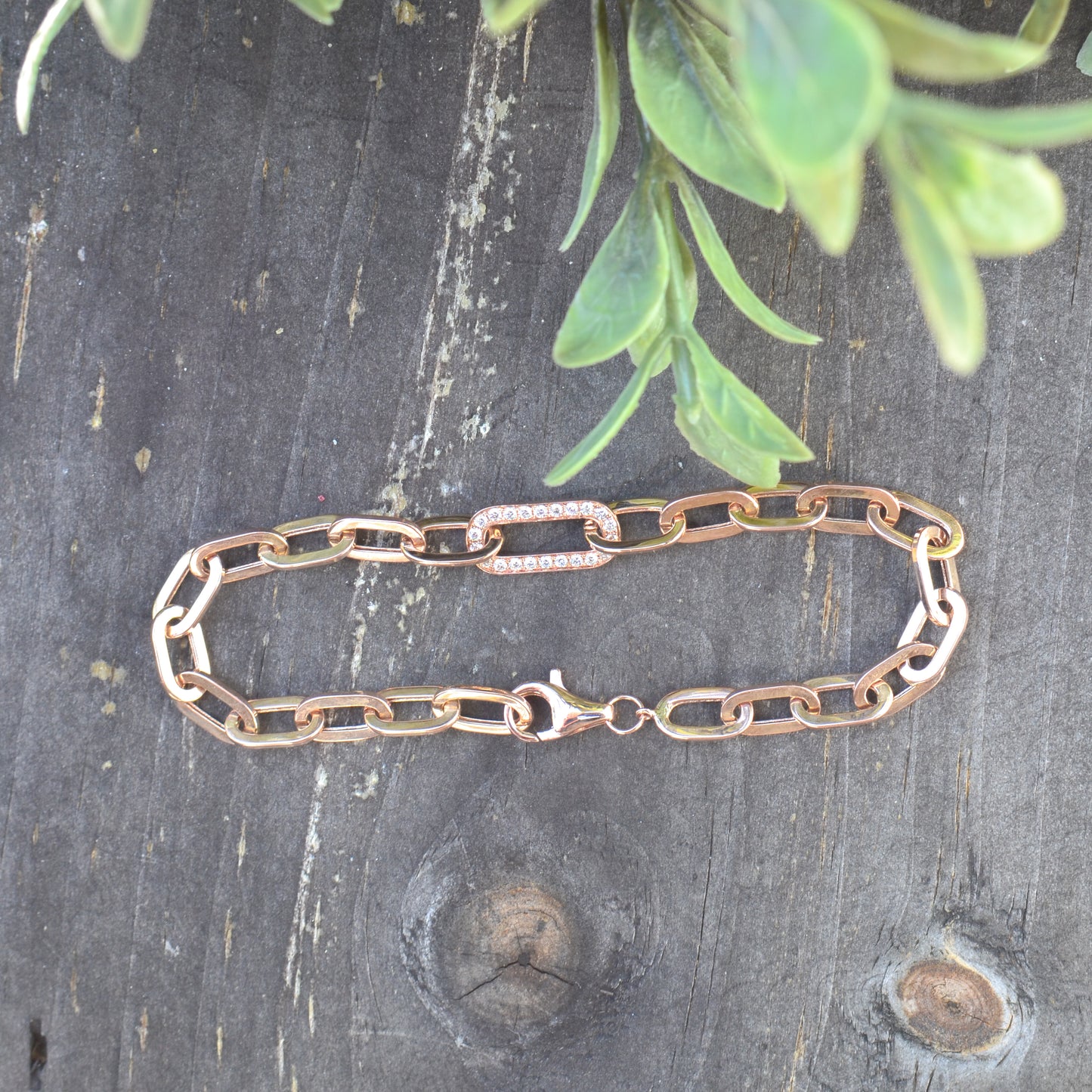 14kR .20cttw Diamond Paper Clip Bracelet SC55022957-7