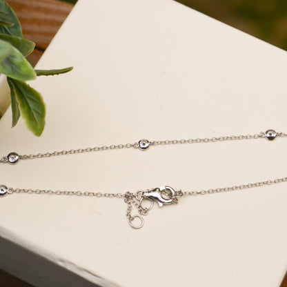 SS Bezel CZ Station Anklet QG4726-9