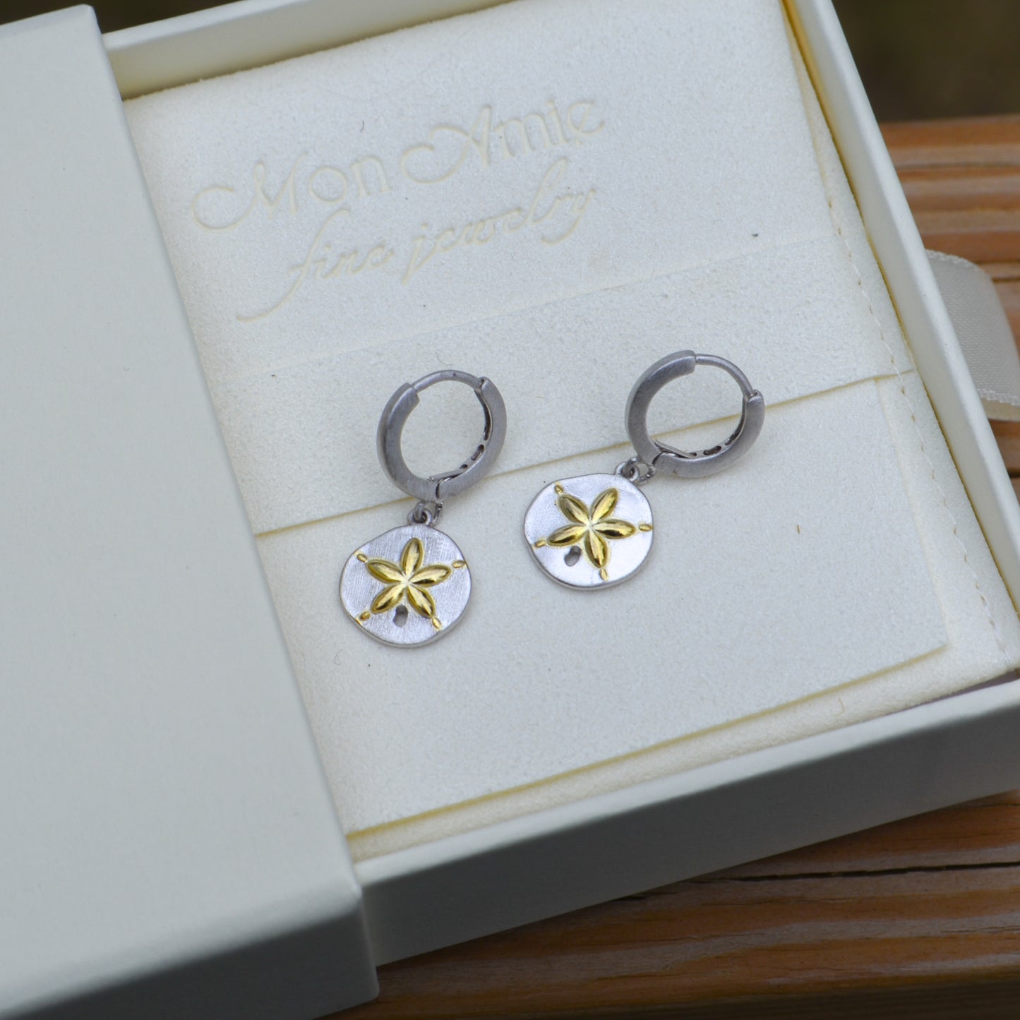 SS/18k Vermeil Starfish Huggie Earrings PE120- 6901 /O