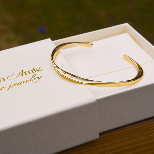18k Vermeil Wavy Cuff Bracelet PU104-320/O