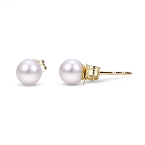 14kY Freshwater Pearl Stud 927524/FW - 4mm
