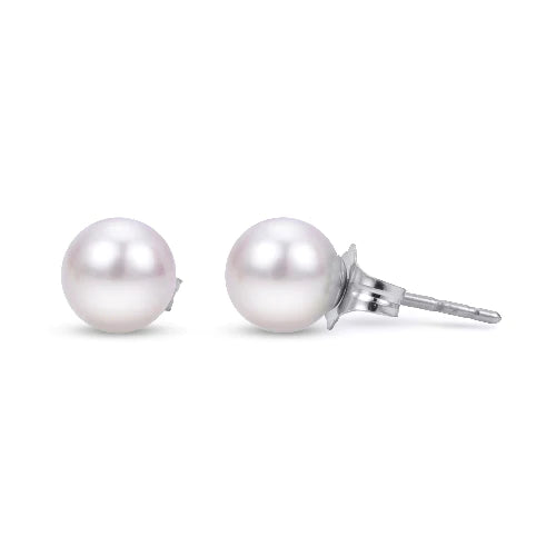 14kW "A" Akoya Pearl Studs 926102/AWH - 6mm