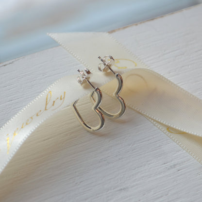 SS Heart Hoop Earring 87040