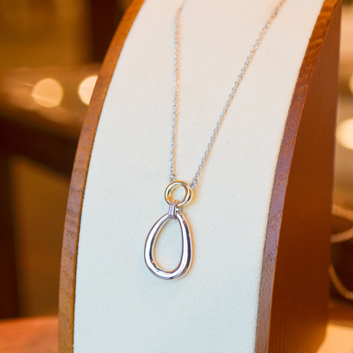 SS/18k Vermeil Double Drop Necklace CL20 - 8546/O