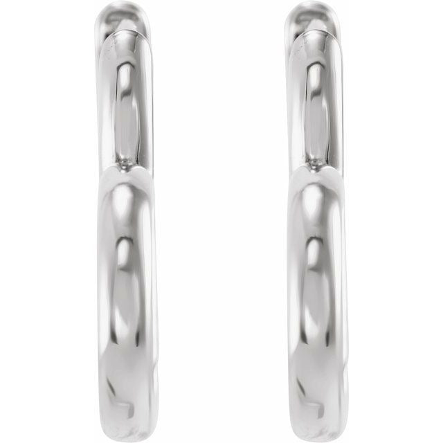 SS 15mm Heart Hinged Hoop 88100