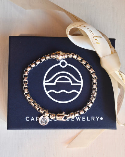 SS Box Chain Bracelet SB8010-75