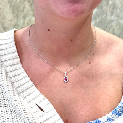 14kW .47ct Ruby .19cttw Diamond Necklace GNM02NVWDRU-02