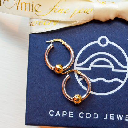 SS/YG 20mm Hoop ZE5405