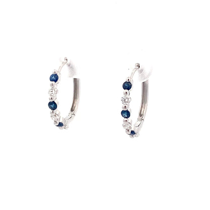 14kW .28cttw Sapphire .23cttw Diamond Hoop TEA2967CS