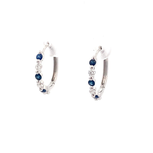 14kW .28cttw Sapphire .23cttw Diamond Hoop TEA2967CS