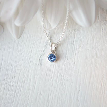 SS Imitation Blue Zircon Charm 86179