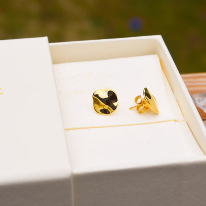 18k Vermeil AQUA Stud PE120-9858/O