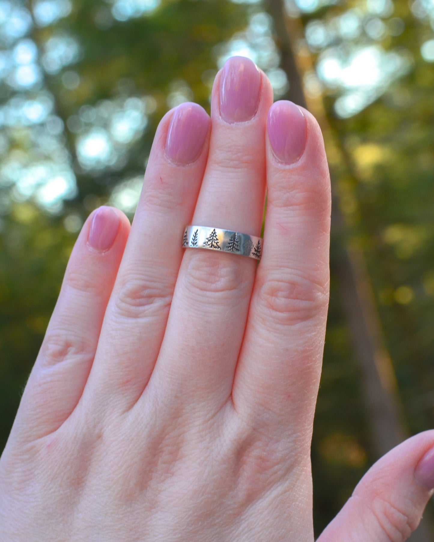 SS Tree Line Ring - 7.5