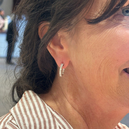 14kY 2.11cttw Diamond Hoop E0046