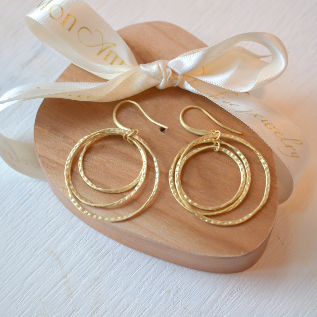 18k Vermeil Interlocked Circle Dangle PE20 - 459/O