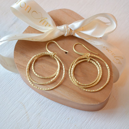 18k Vermeil Interlocked Circle Dangle PE20 - 459/O