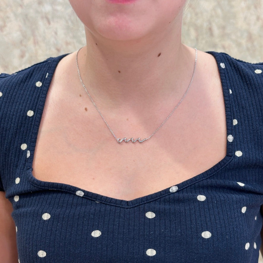SS Triple Wave Necklace NP3013