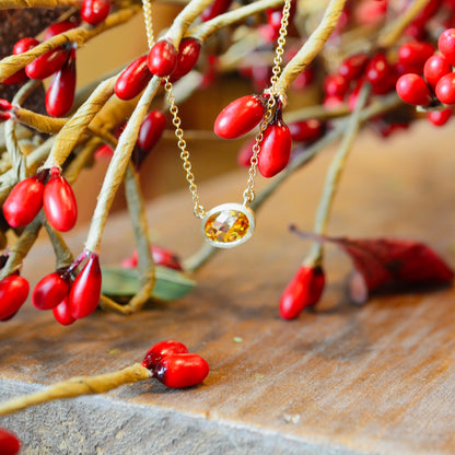 14kY .78ct Citrine Necklace AN77575CT-920Y