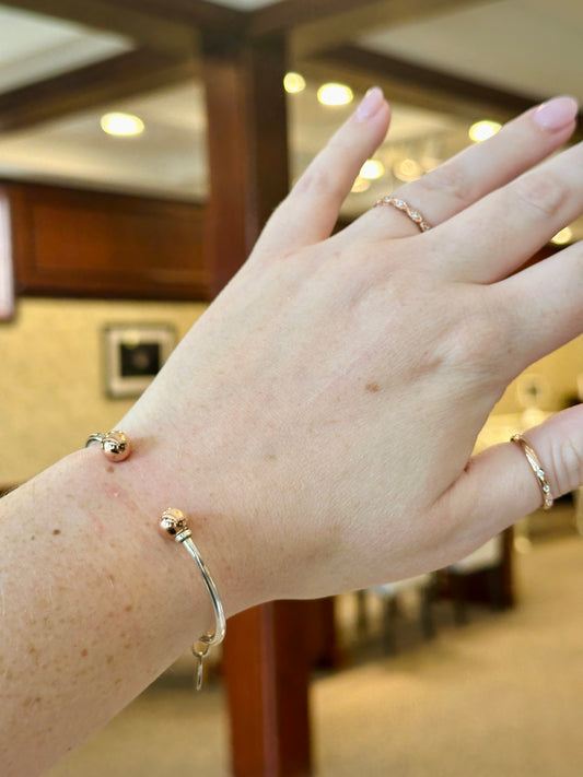 SS/RG Cuff Bracelet RB5410-70