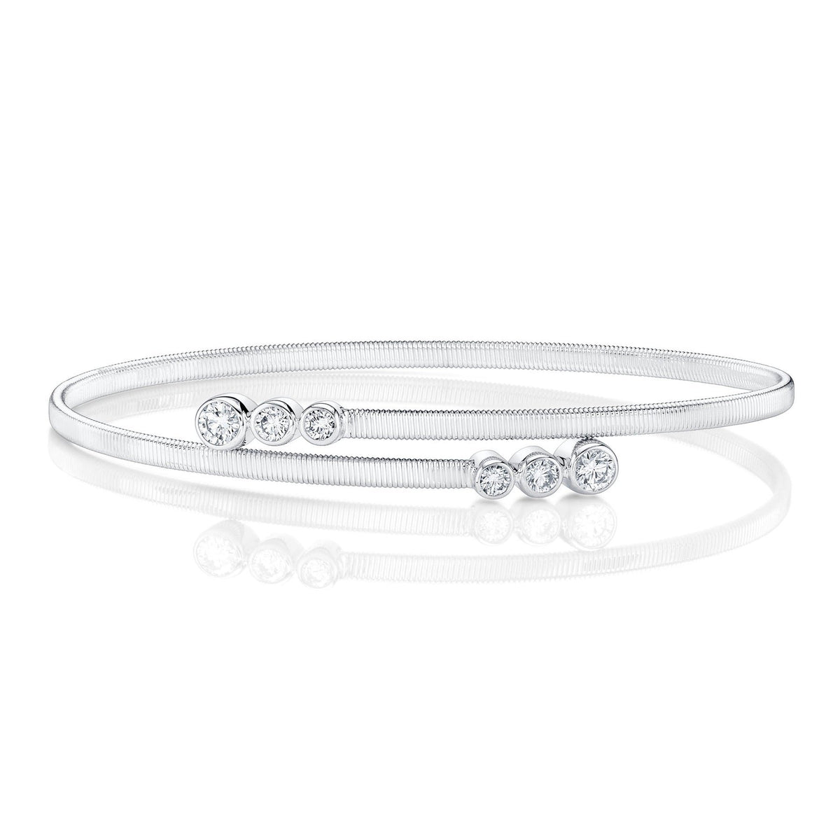14kW .58cttw Diamond Bezel Flexible Bangle B22001080ZS