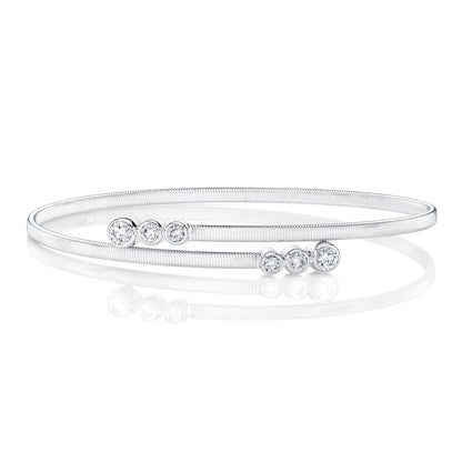 14kW .58cttw Diamond Bezel Flexible Bangle B22001080ZS