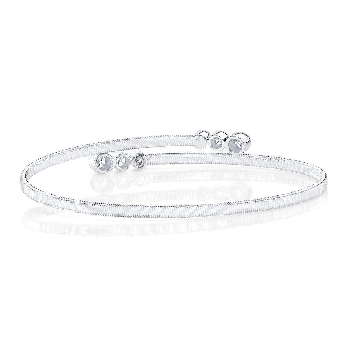 14kW .58cttw Diamond Bezel Flexible Bangle B22001080ZS