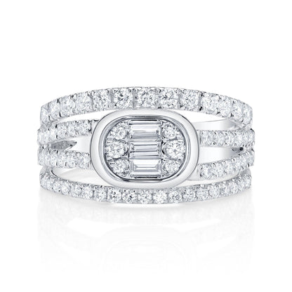 14kW .98cttw Diamond Baguette Ring B22001564V3 - 7