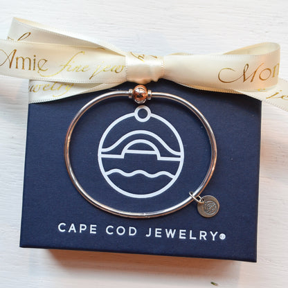 SS/RG Plain Bead Bracelet RB5405-70