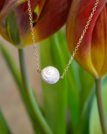 14kY Coin Pearl Necklace 902567CO18