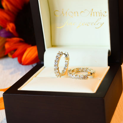 14kY 1.24cttw Diamond Hoop E0045